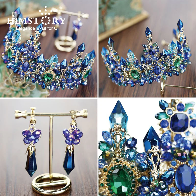 Princess Rhinestone Flowers Crystal Jewelry For Women Earrings Accessories