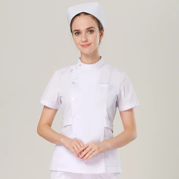 

Europe Fashion Medical Suit Lab Coat Women Hospital Scrub Uniforms set Slim Fit Breathable Medical Uniform Design