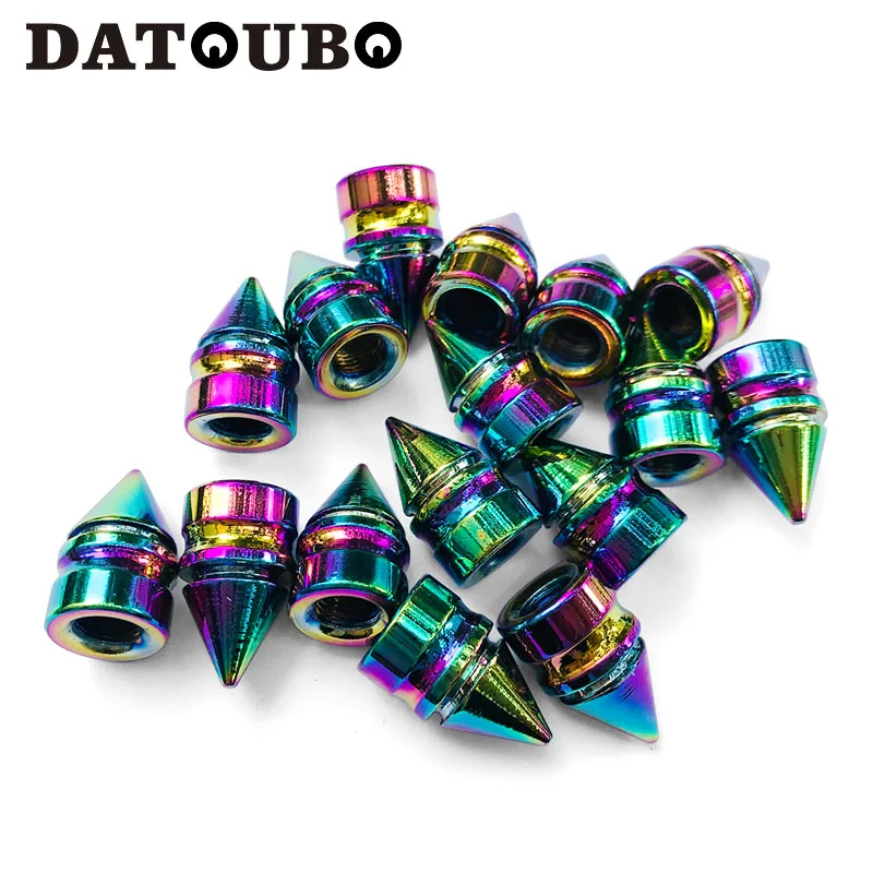 DATOUBO 500 pcs aluminum multi Neon color spike Novelty Car Tire valve