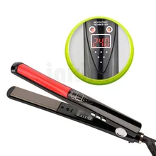 ЖК-Дисплей Титановые пластины Flat Iron Выпрямление Утюги Для Укладки Инструменты Профессиональный Выпрямитель Для Волос Плавающие Керамические Пластины 47