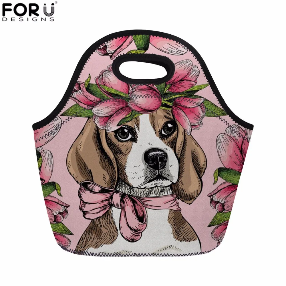 FORUDESIGNS/изолированная сумка для обеда пикника с цветочным принтом женщин Детская