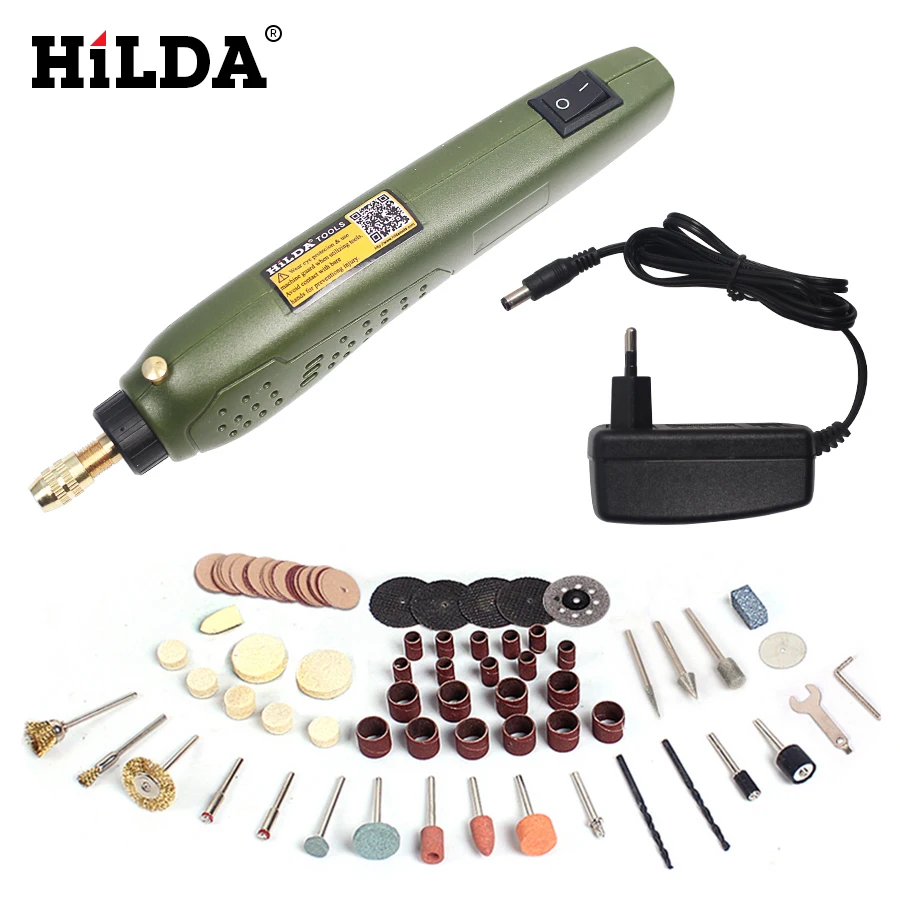 

HILDA FOR Dremel Mini Electric Drill + Grinding Accessories Set Multifunction Engraving Machine Electric Tool kits Power Tools