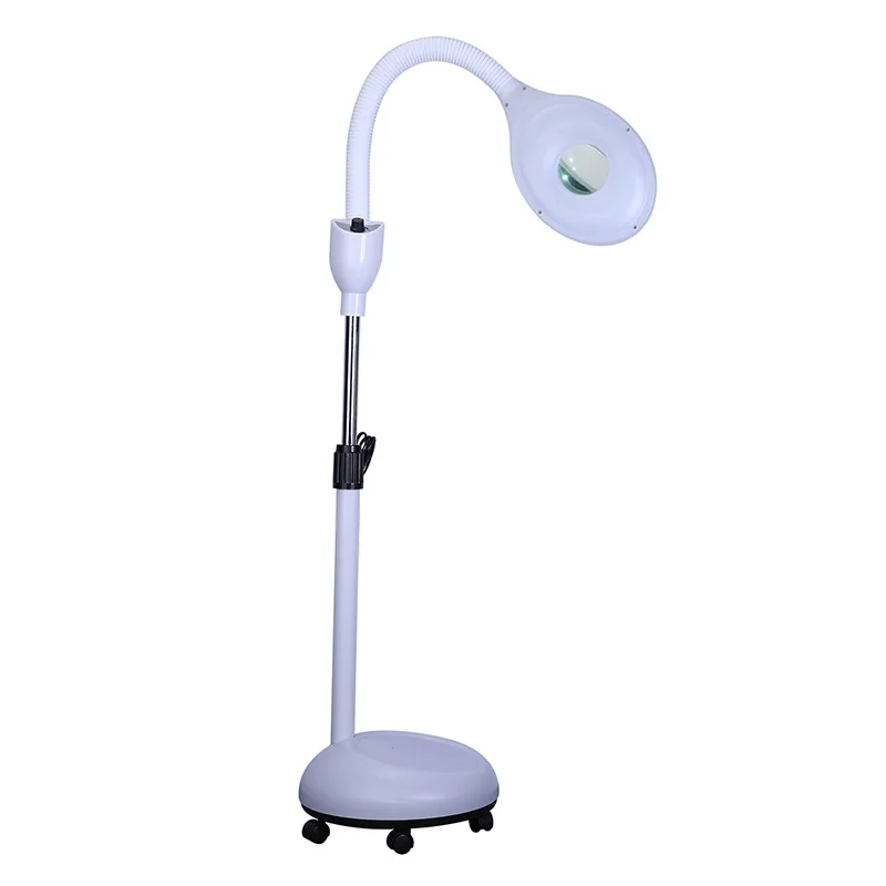 Lâmpada de Assoalho Kinlams Beleza Bordado Lâmpada Ajustável 8x Ampliar Luz Fria Cílios Ler Prego Tatto Salão Led 4 Kinlams led beleza bordado lâmpada ajustável 8x