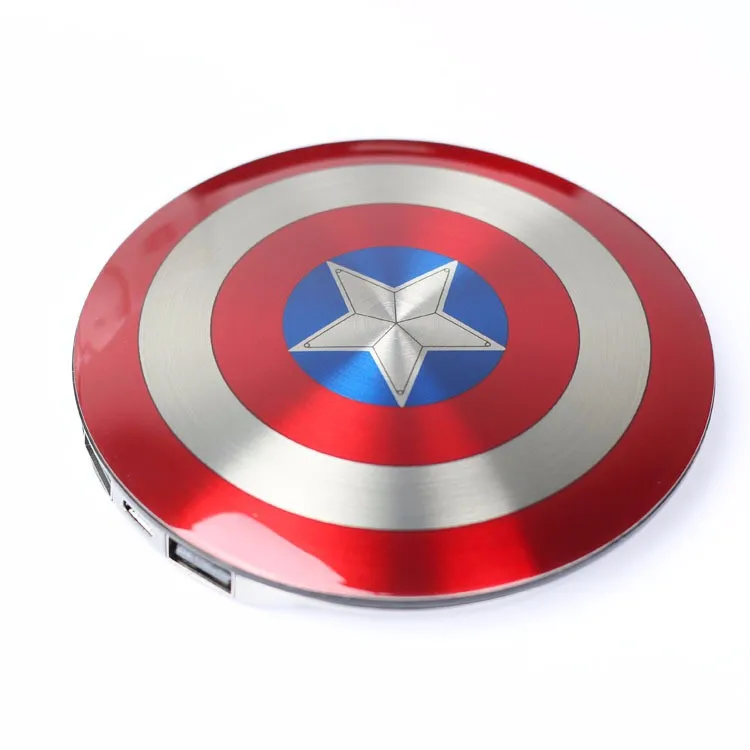 Мстители Капитан Америка щит запасные аккумуляторы для телефонов Зарядное устройство USB 6800 мАч всех мобильных телефонов посылка