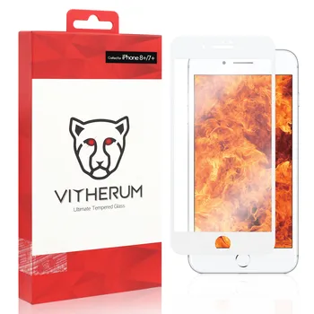 

RUBY - Ultimate Resistance Tempered Glass for iPhone 8+/7+ (White frame)