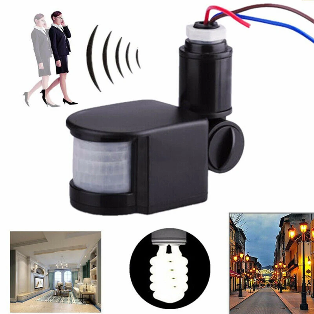 

2019 Outdoor Motion Sensor Switch LED PIR Infrared Convenient Easy To Install Motion 180 Degree Rotating Switch Sensor Detector