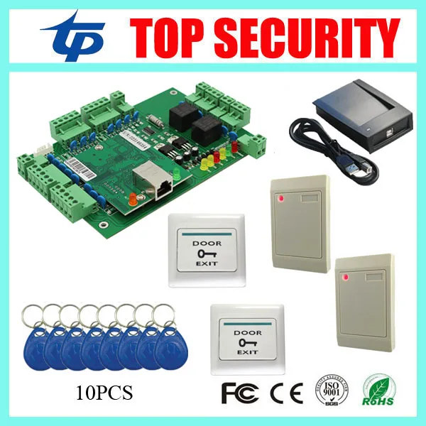 Smart card door access control system TCP/IP webserver remote control access control panel with RFID card reader and exit button