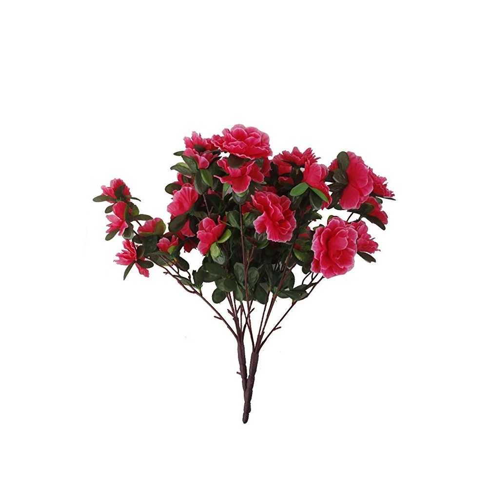Реальное касание моделирование Azalea многократное использование Искусственные цветы поддельные сафлор для свадьбы дома комнаты декор розовый красный красочный