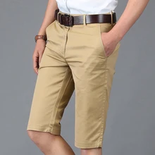 Новинка, мужские летние хлопчатобумажные шорты до середины талии, свободные, цвета хаки, синий, черный, красный, армейский, зеленый, мужские шорты-карго для мужчин, повседневные шорты