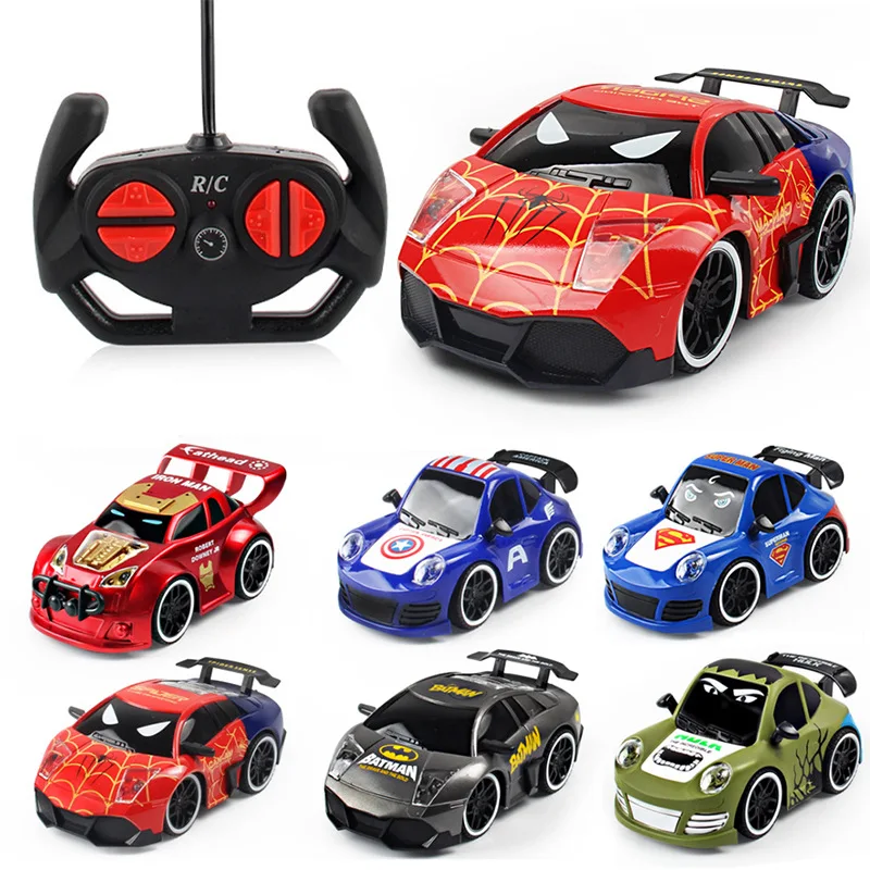 

SuperHero 4CH Remote Control RC Car Batman Spiderman Iron man Capitain RC Toys Simulation Model Toy Car