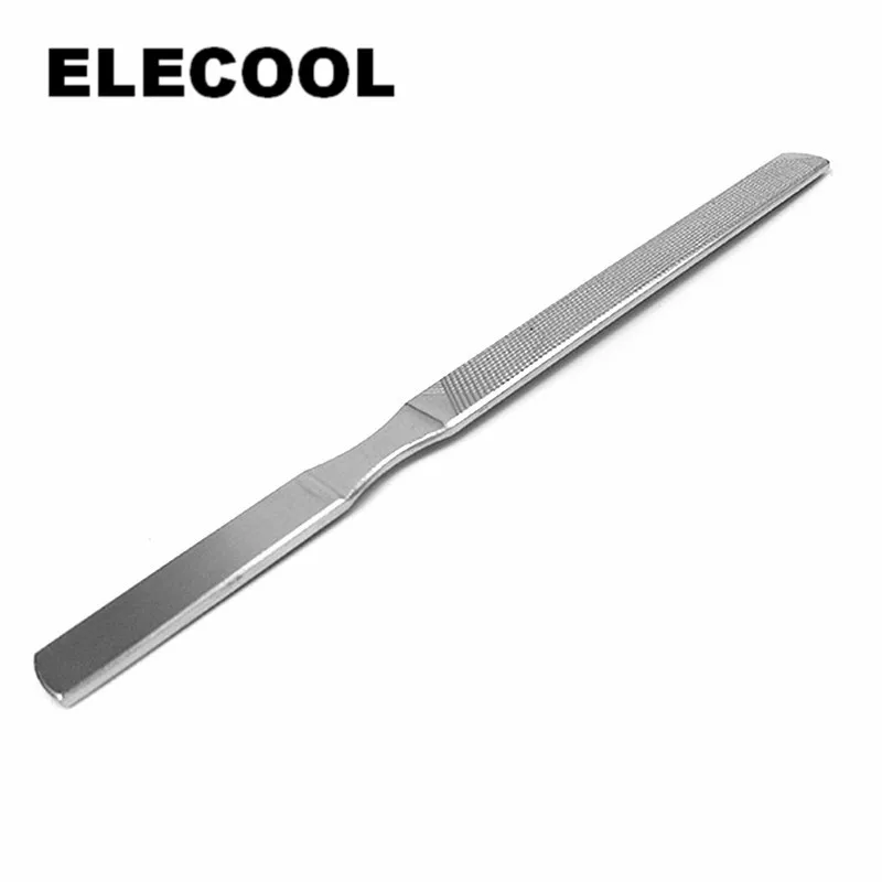 

130 x 9 x 2mm 1PCS Quality Nail Files Dual Sided Stainless Steel Metal Nail Art File Manicure Pedicure Scrubber Tools