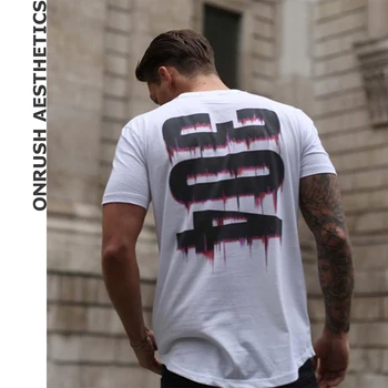 

OA Summer New Men's T Shirts Pure Cotton Round Collar Fitness Short Sleeve Slim Fit Pullover Tee Bodybuilding Casual Tops