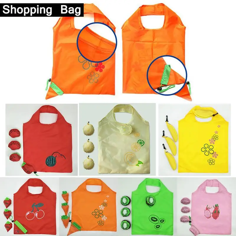 Innovative Vegetable Fruit Green Bag Portable Folding Shopping Bag Cute Storage Reusable Grocery Tote Eco-friendly Organizer Bag