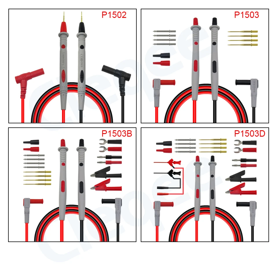 

HOT Cleqee Multimeter probes replaceable needles test leads kits probes for digital multimeter feelers for multimeter wire tips