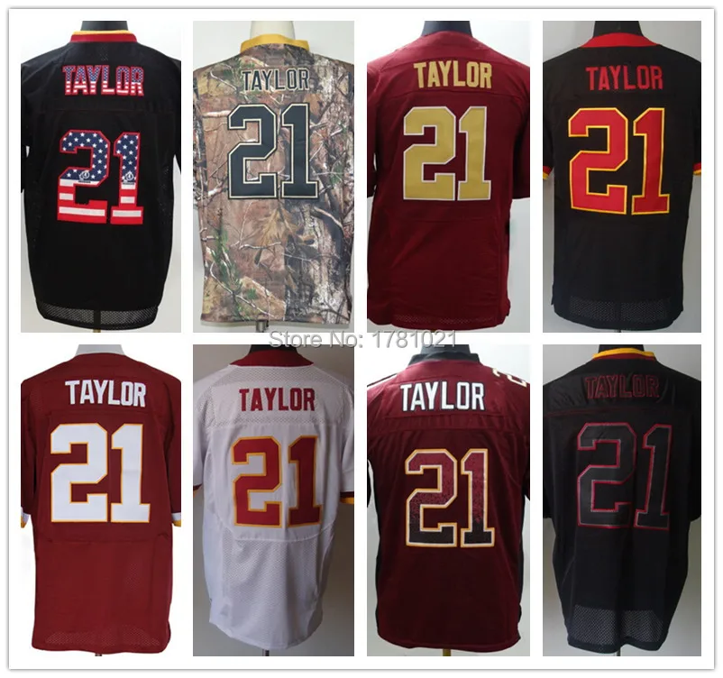 Sean Taylor Jersey White Red Black Camo 