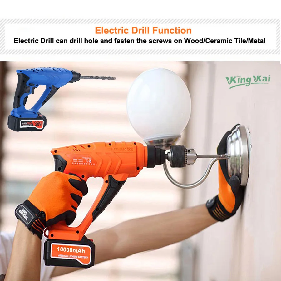 Waterproof Brushless Cordless Lithium Batter Electric Hammer Drill-013