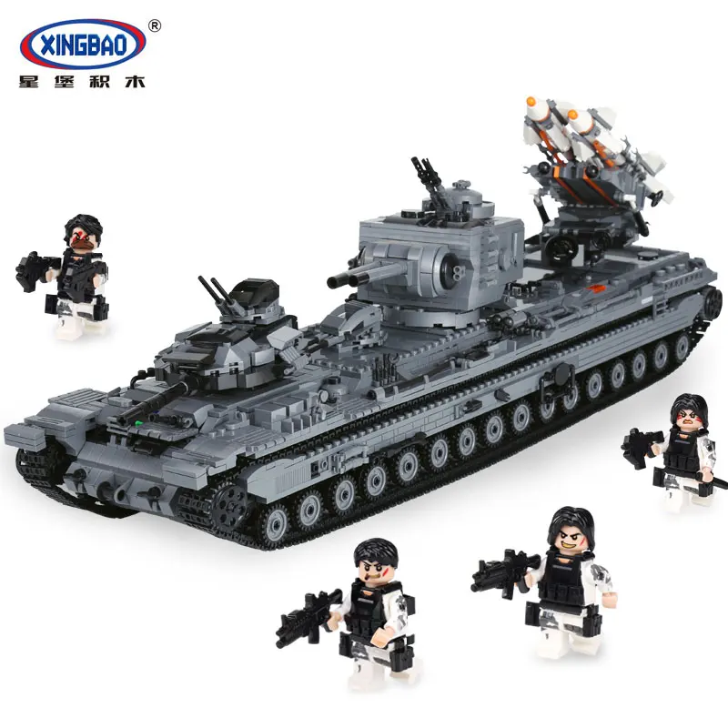 

XingBao 06006 Block 3663Pcs Creative MOC Military Series The KV-2 Tank Set children Educational Building Blocks Bricks Toys