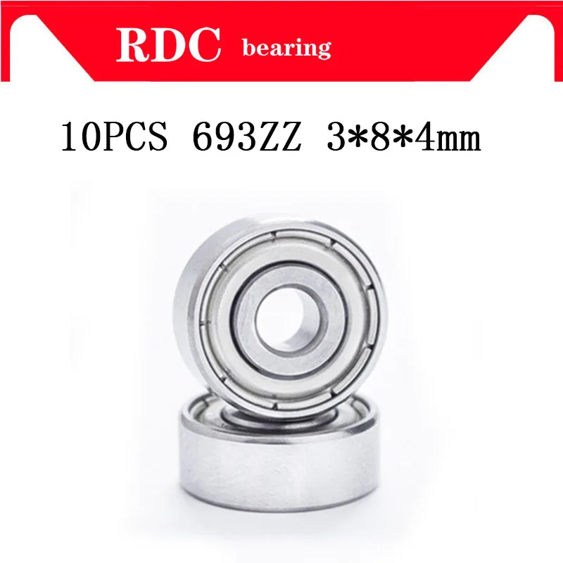 

Free Shipping 10PCS ABEC-5 693ZZ 693Z 693 ZZ Bearing 3x8x4 mm High quality Miniature Ball Bearings 619/3ZZ EMQ Z3 V3 Mini