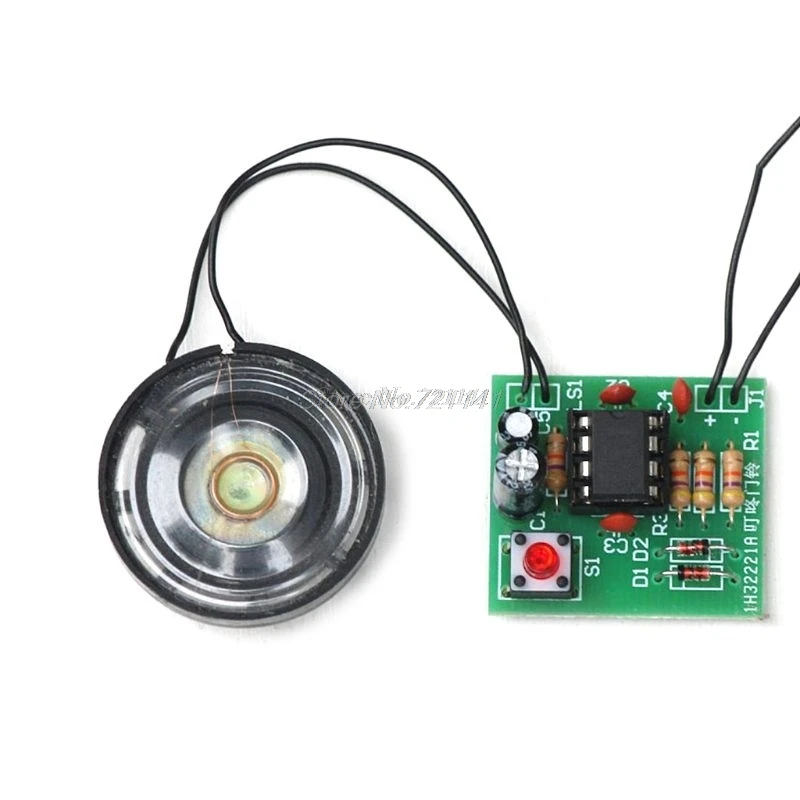 

DIY Kit Electronic Doorbell Package NE555 Precise Electronic Production Transformer Sound Circuit Processing Board