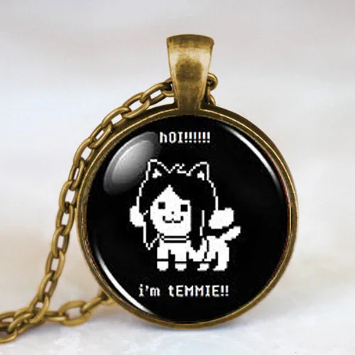Новинка 2017 кулон Undertale Temmie игра мужское ожерелье Новый стимпанк картина