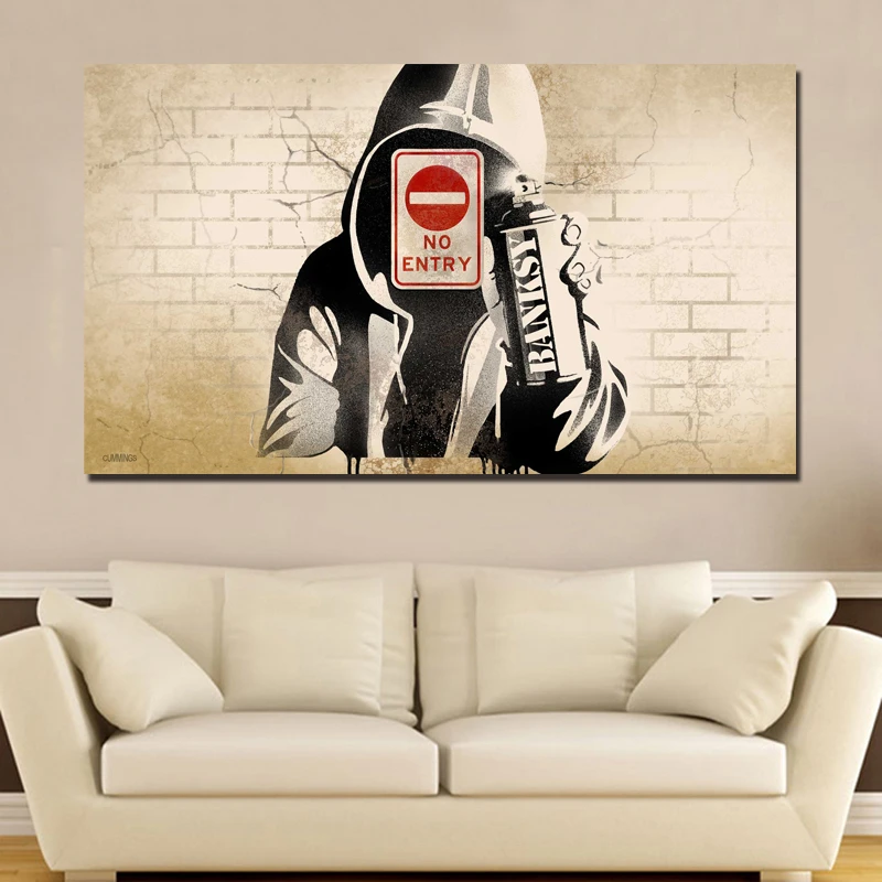 

Banksy Monkey Parliament Canvas Prints Picture Modular Paintings For Living Room Poster on The Wall Home Decor