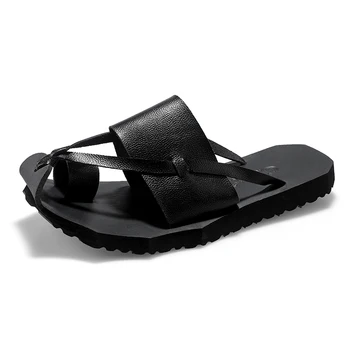 

Summer high-end men's slippers/Roman style slippers/champagne fashion slippers/thumb slippers/personality men's beach slippers
