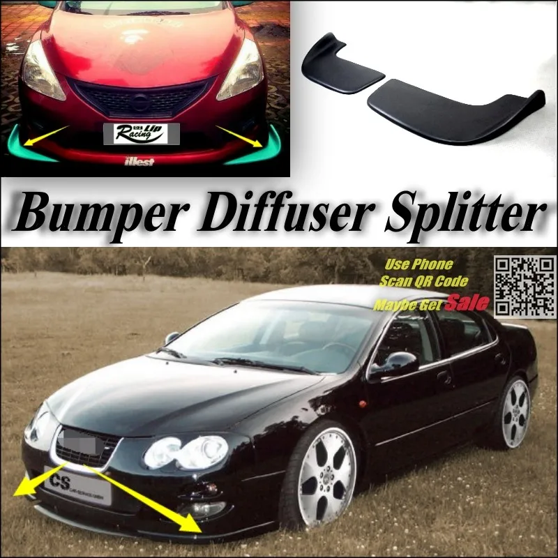 For Chrysler 300M 1998~2004 Bumper Front Splitter Deflector Flap Fin Chin Diffuser