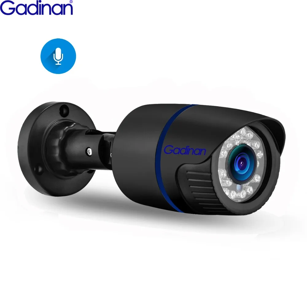 Gadinan 5MP SONY IMX335 IP камера аудио запись открытый водонепроницаемый 4MP 3MP 1080P HD безопасность H.265 POE проводная камера наблюдения