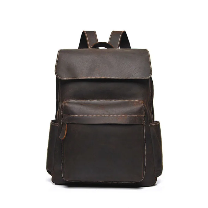 Original Design Men Vintage Casual Handmade Flap Daypack Large Capacity font b Laptop b font Travel