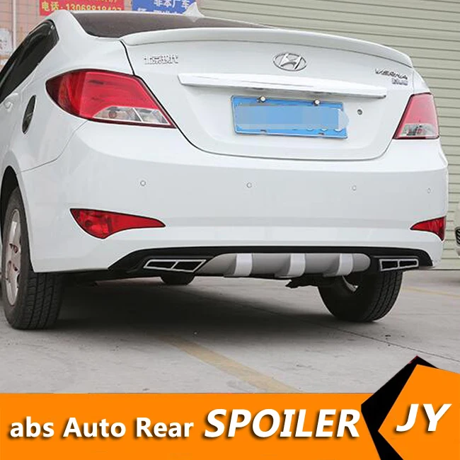 

For HYUNDAI Verna ABS Rear Bumper Diffuser Protector For 2011-2016 accent Body kit bumper rear Front shovel lip rear spoiler
