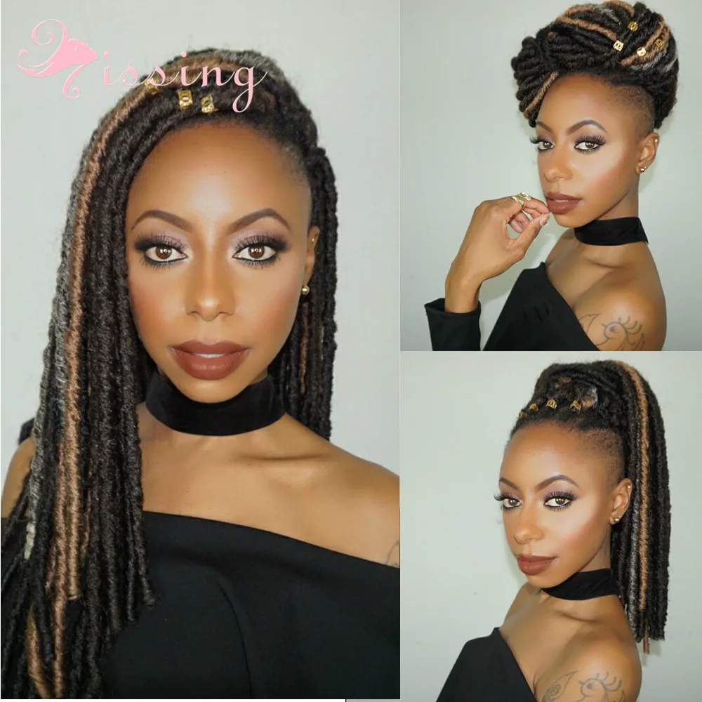 20inch Soft Faux Locs Crochet Braiding Twist Braid Ombre Two Ton