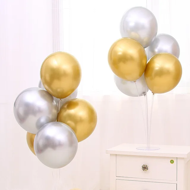

10pcs 12inch New Metalic Latex Balloon Mixed Color Pearly Metal Chrome Alloy Colors Photograph Wedding Party Decoration Balloons