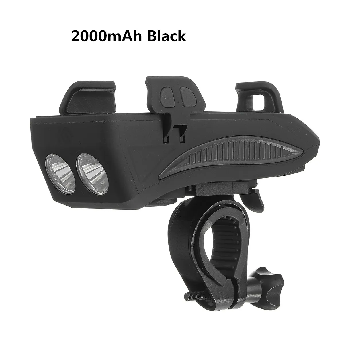 4 в 1 клаксон велосипедный+ свет до 130 дБ USB зарядка MTB дорожный велосипед передний руль электронный звонок лампа водонепроницаемый велосипедные звонки кольцо - Цвет: 2000mAh Black