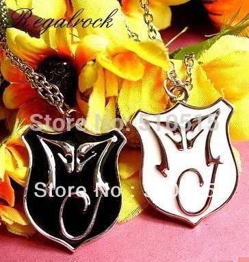 

Regalrock Michael Jackson Enamel MJ Necklace