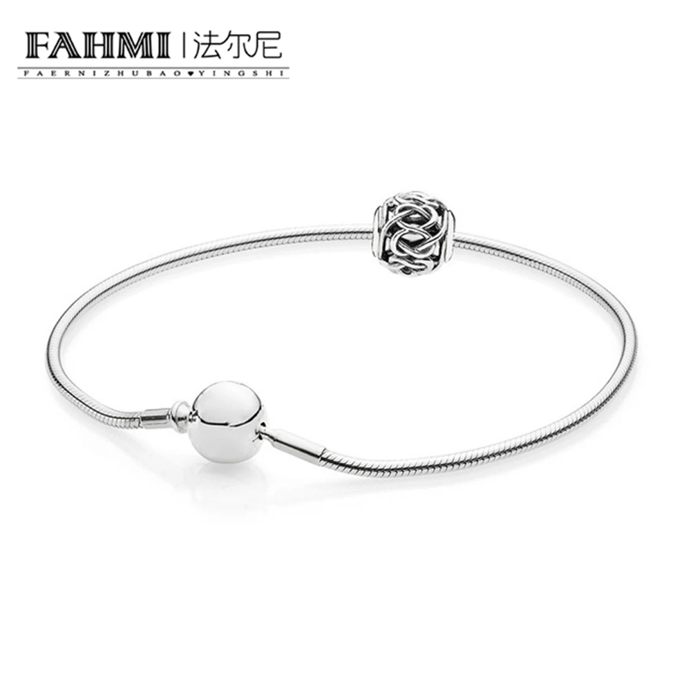 

FAHMI 100% 925 Sterling Silver Jewelry New Friendship Series Bracelet Set DIY Personalized Gifts E series
