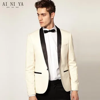

Custom Made Mens Suits Slim Fit Groom Wedding Tuxedos Jacket Pants terno masculino Best Man Suit 2 Piece Satin Shawl Lapel