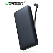 Ugreen 20000mah Power Bank with Charging Cable Portable External Battery Powerbank for Android and IOS Mobile Phones Power Bank
