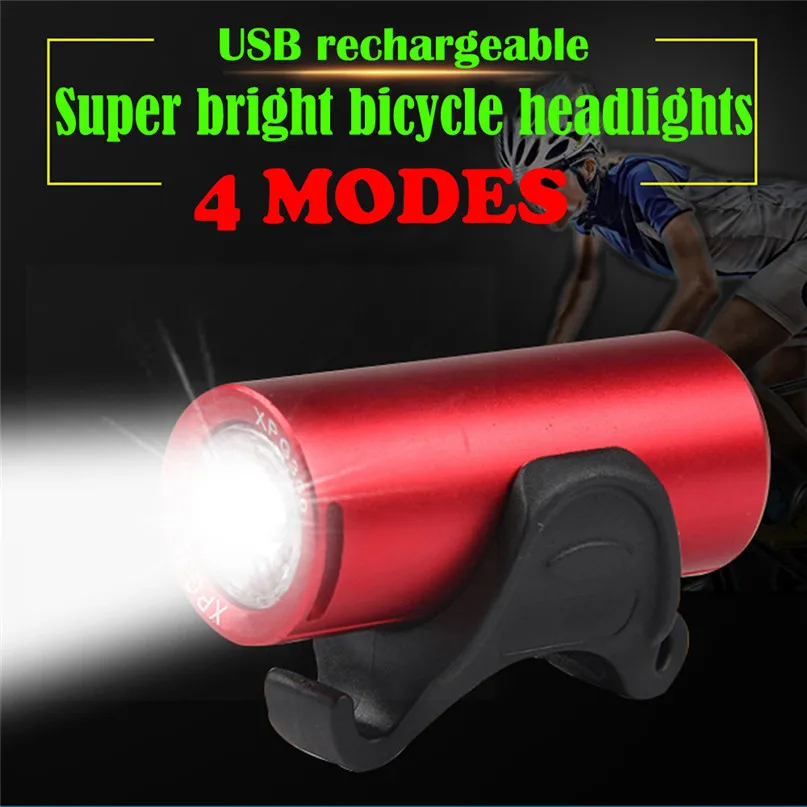 

Bicycle Light 350 Lumen USB Rechargeable Bike Front Light MTB Bike Light Zoom Flashlight Waterproof Built-in Battery #2M18