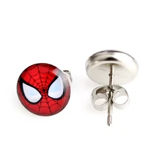 20 пар Человек-паук Нержавеющая сталь Серьги-гвоздики, серьги ювелирные изделия#30335 букле d'oreille пусеты oorbellen