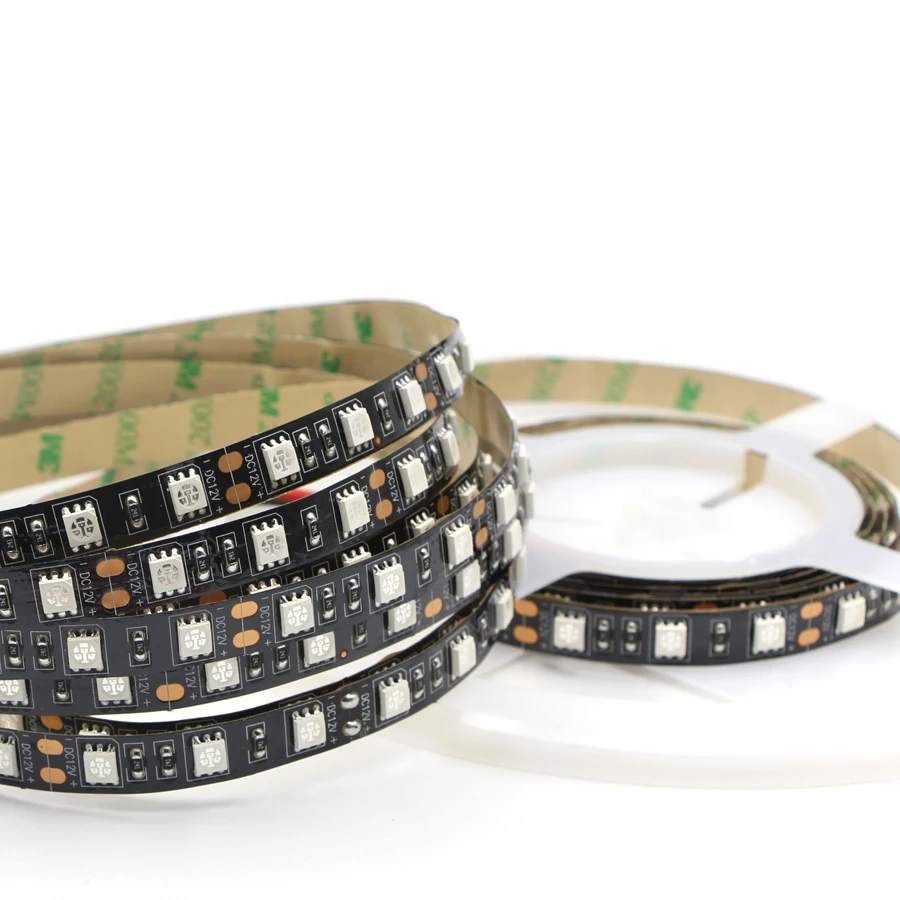 УФ черный свет 5050 SMD Светодиодная лента ультрафиолетовая 395 405nm 60led/m гибкая 3M лампа