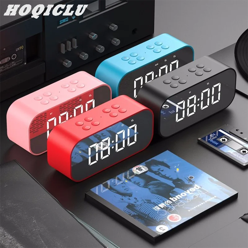 

Bluetooth Portable Speaker Plastic Battery Connect Bracket MP3 LED Alarm Clock Wireless Mini Mirror with Screen Clock Gift Card