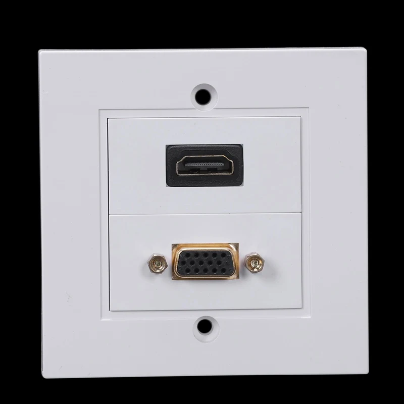 86x86 мм Настенная Лицевая панель 15 отверстий Vga выход+ Hdmi с удлиненный провод разъем медиа Ассорти панель Лицевая панель