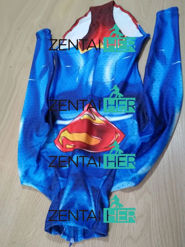 3D Печать 52 ”,“ Супергерл ”, костюм супергероя, зентай Женское боди с изображением Супермена обтягивающие Хэллоуин Косплэй костюм