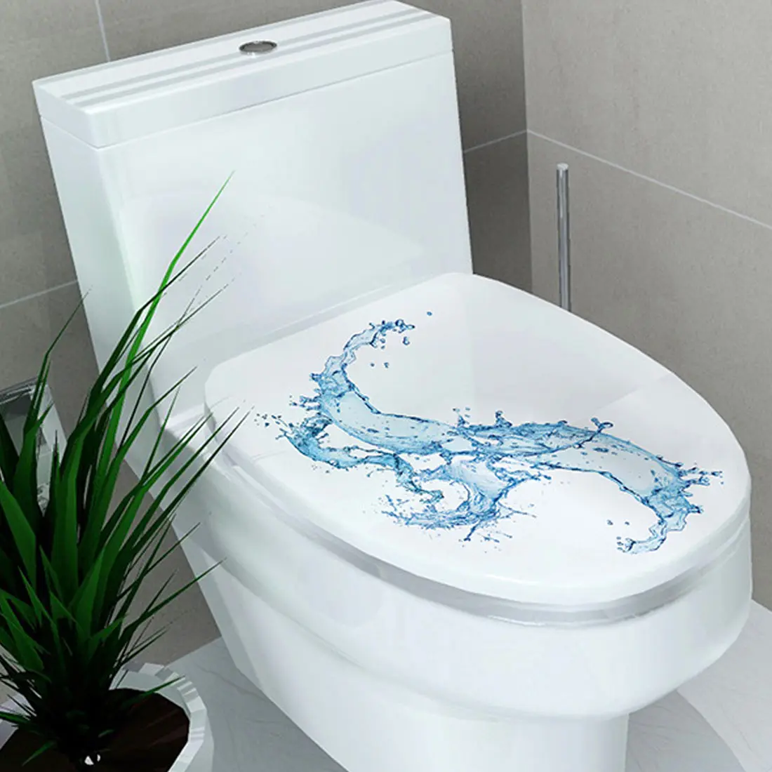 Наклейки на сиденье для унитаза, виниловые наклейки на стену, декоративные наклейки для ванной комнаты 32*39 см - Цвет: 1