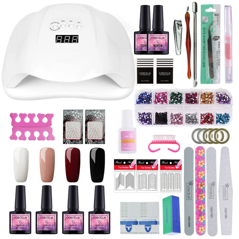 

54W Nail Dryer UV LED Lamp LCD Display 36 LEDs Dryer Lamp for Curing Gel Polish Nail Art Sets 8ml UV Gel Nail Polish Set Tools