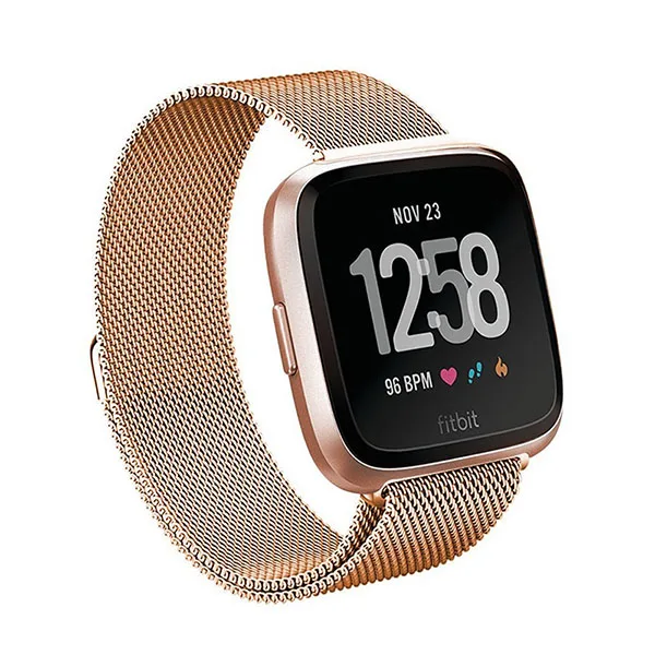 For Fitbit Versa Stainless Steel Milannes Watch BAND luxury strap   (3) 