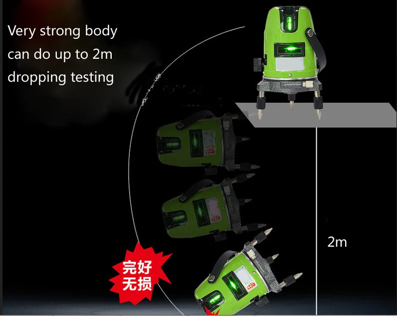 Зеленый лазерный многофункциональный лазерный перекрестный вращающийся самонивелирующийся зеленый лазерный уровень 360 Вращение