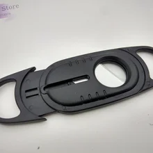 1 шт. пластик+ нож для обрезки сигары из нержавеющей стали черные ножницы для сигар, аксессуары для сигар ca184