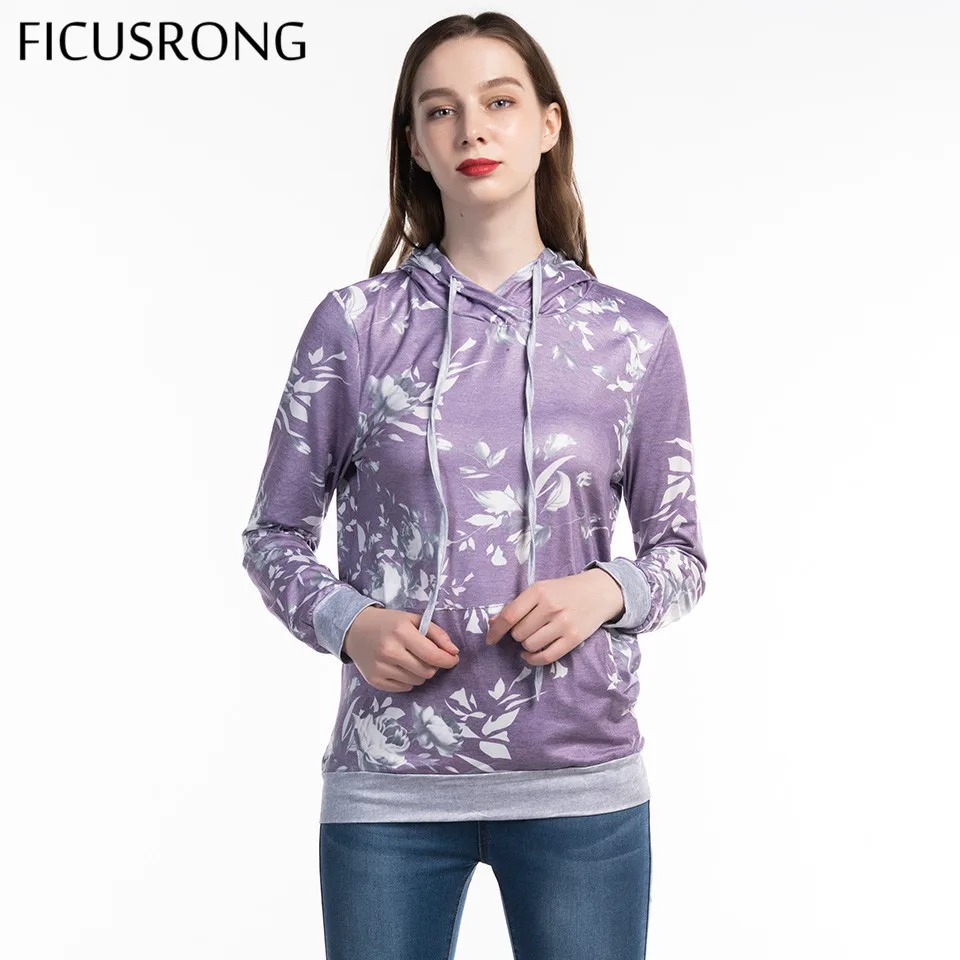 FICUSRONG New Women Hoodies Sweatshirt 2019 Spring Autumn Causal Ladies Hooded Printed Slim Tops Long Sleeve Pullover Coat FICUSRONG New Women Hoodies Sweatshirt 2019 Spring Autumn Causal Ladies Hooded Printed Slim Tops Long Sleeve Pullover Coat