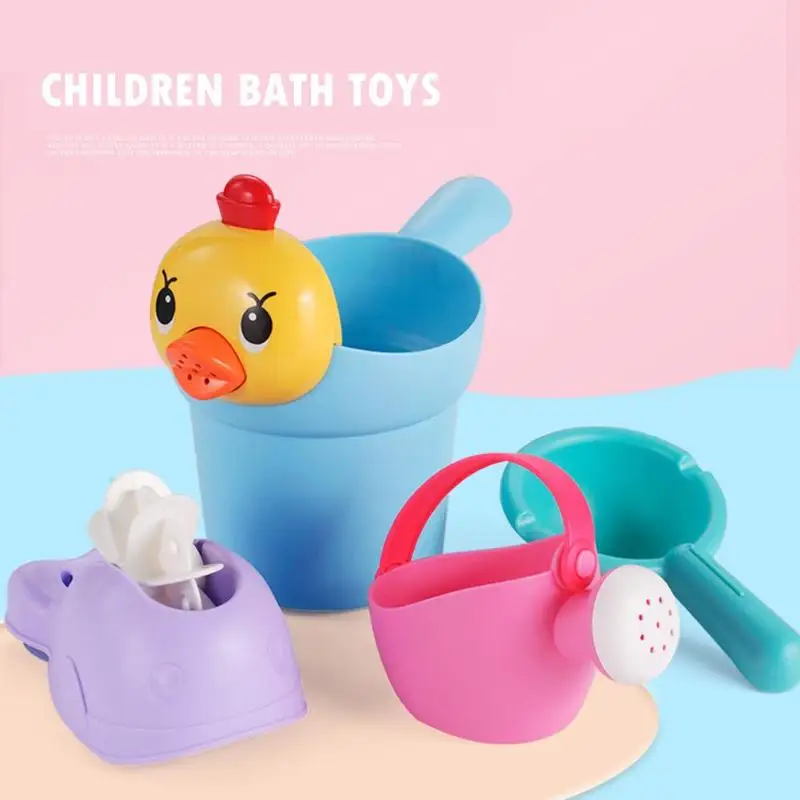 4 шт., детские пляжные игрушки для ванной, спринклерное ведро, летний пластиковый игровой набор инструментов, игрушки для детей, летние
